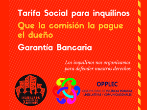 Proponen que el plazo de la garantía sea el mismo que el del contrato de locación.