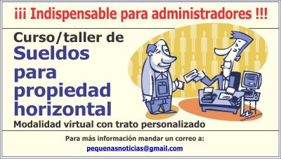 Curso/taller de Sueldos para propiedad horizontal.