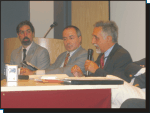 De izq. a der. el Adm. Marcelo Ruiz, el Dr. Daniel Elizondo y el Dr. Eduardo Molina Quiroga.