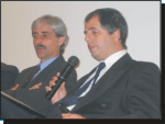 De izq. a der. el Adm. Jorge Ferrera y el Adm. Adrián Hilarza