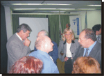 Adm. Jorge Hernández, adm. Felipe Iakuski, adm. Pedro Palumbo, adm. María Teresa Vanzini y Arq. Miguel Fortuna