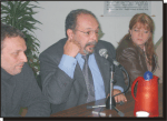 Dr. Norberto Dorenztein, Arq. Miguel Fortuna y diputada Dra. Sandra Dosch