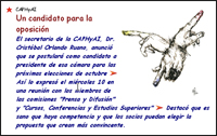 Dr. Cristbal Orlando Ruano: "Es sano que en esta oportunidad haya ms de una lista..."