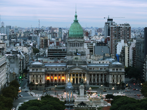 Vista del Congreso de la Nacin desde el Palacio Barolo.