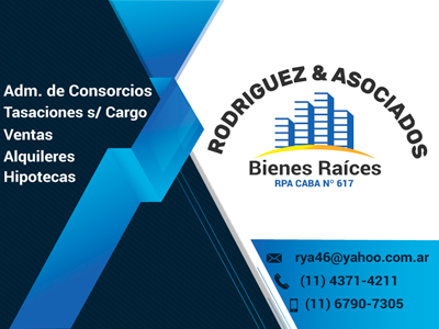 Rodriguez y Asociados, Bienes Raícesy administración de consorcios