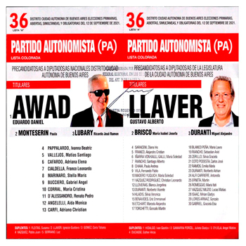 Lista Partido Autonomista (PA) [Foto Justicia Electoral]