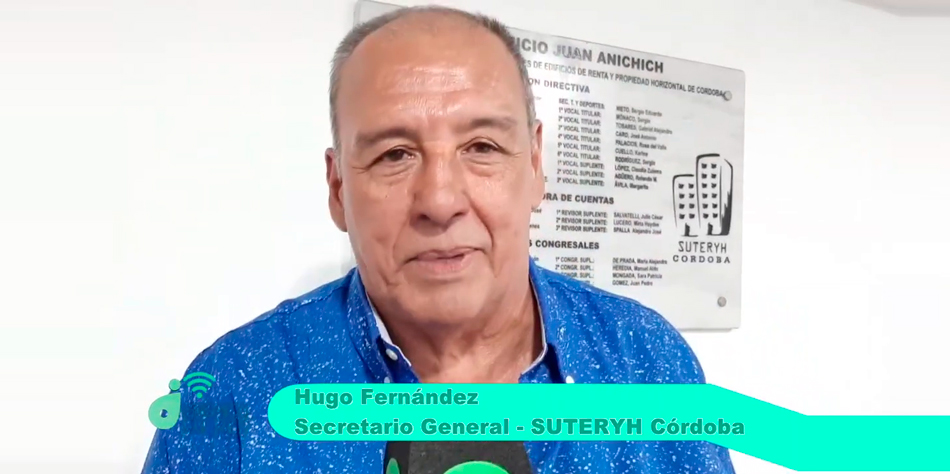 Hugo Fernndez secretario general de SUTERyH Crdoba [Foto: Gremios en red]