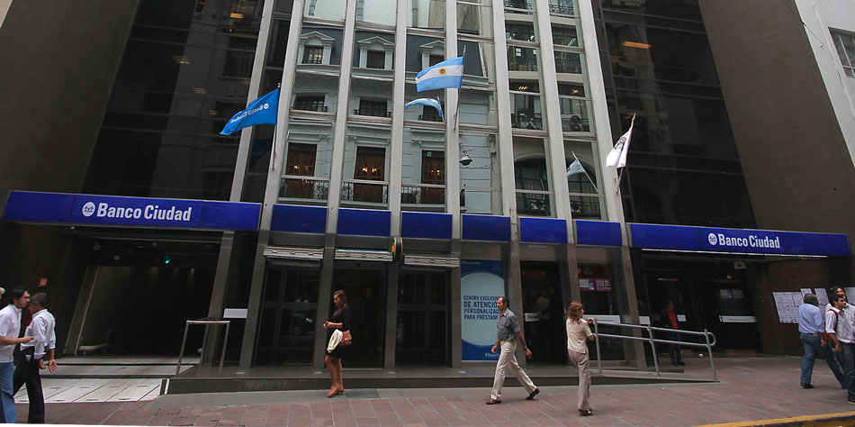 Sede del Banco de la Ciudad de Buenos Aires en el centro porteño [Foto Pequeñas Noticias]