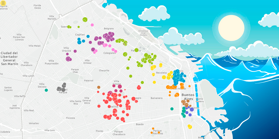 Las zonas en las que se concentraron las multas por la falta de recipientes diferenciados [Gráfico Pequeñas Noticias]
