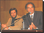 De derecha a izquierda: El Jefe de Gobierno Porteo Anibal Ibarra y el Secretario General de FATERyH Vctor Santamara