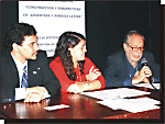 Lic. Ricardo Romero, Srita. Estefana Otero y el Dr. Samuel Knopff