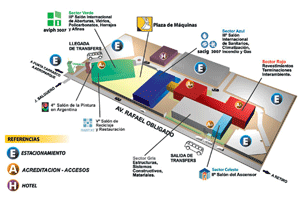 Mapa de la exposicin FEMATEC 2007 (Haga click en la ilustracin para obtener una imagen mas detallada).