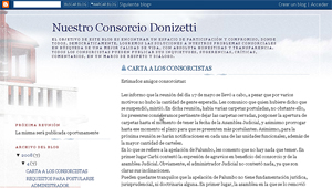 Blog del Consorcio Donizetti: El objetivo de este blog es encontrar un espacio de participacin y compromiso donde todos, democrticamente, logremos las soluciones a nuestros problemas consorciales.