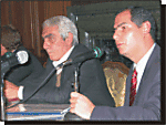 El Sr. Osvaldo Bacigalupo y el Dr. Roberto Santiago en el evento en la Legislatura Portea organizado por AIPH.