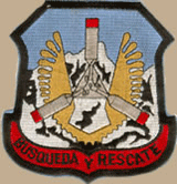 Fuerza Area Argentina: Escudo del escuadron LAMA de la IV Brigada Area dedicado a la bsqueda y rescate en la zona del Aconcagua.