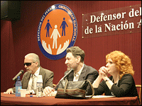 El Dr. Eduardo Awad, el Dr. Osvaldo Losi y la Dra. Rita Sessa en la Defensora del Pueblo de la Nacin