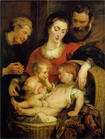 "La Sagrada Familia" oleo de Petrus Paulus Rubens (1577-1640).
