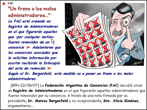 FAC: bajo ningn concepto abrirn opinin o juicio de valor sobre la actuacin del administrador.