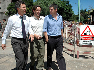 Mauricio Macri durante el acto de lanzamiento del plan de bacheo que se realiz en Manuela Pedraza al 6100 del barrio de Villa Urquiza.