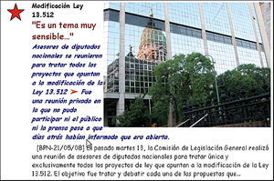 La audiencia se realiz a las 10 horas en el edificio Anexo y se trataran los siete proyectos de ley existentes que apuntan a la modificacin de la Ley 13.512.