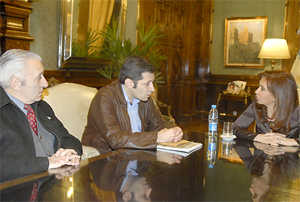 Vctor y Pepe Santa Mara con Cristina Fernndez - Foto: Presidencia de la Nacin (ms fotos).