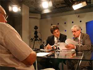 El Dr. Oscar Michelotti con el Adm. Jorge Ferrera en Reflexiones Nacionales.