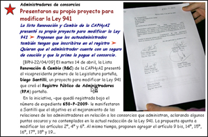 Renovacin & Cambio asumi la defensa de los administradores ante la inaccin de las entidades del sector.