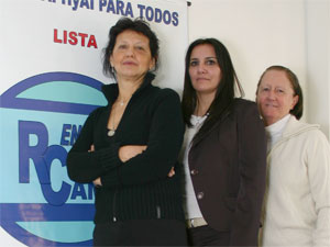 La Adm. Gabriela Pilar Saldivia y las Arq. Silvia Rodríguez Maceira y Silvia De Filippo.