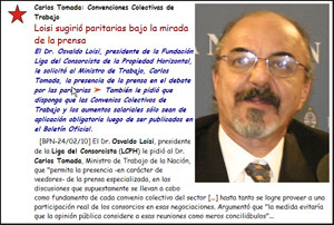 La propuesta del Dr. Osvaldo Loisi despert gran inters en la Unin de Medios de Propiedad Horizontal.