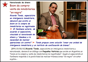 Alberto Abad, ex titular de la AFIP, declar que "se ve en todo el mundo que el lavado de dinero ms sencillo y ms utilizado est en el sector inmobiliario"