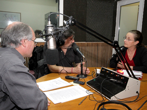 Norberto Malatesta, Claudio García de Rivas y Aída Pierini en "Hablando con Propiedad".