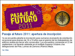 Pasaje al Futuro cuenta con la orientacin y supervisin de un equipo de especialistas de la UBA.