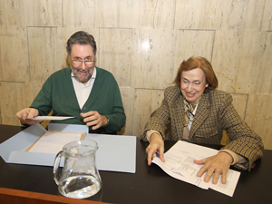 Osvaldo Loisi (LCPH) y Alicia Gimnez (UCRA) en la Defensora del Pueblo de la Nacin.