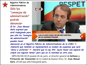 El Dr. Juan Manuel Gallo realizó sus polémicas declaraciones durante una entrevista que concedió al programa de TV por cable ConSumo Respeto.