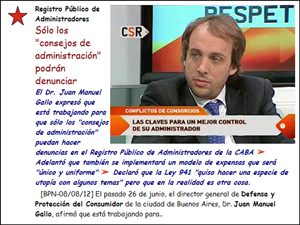 El Dr. Juan Manuel Gallo realiz sus polmicas declaraciones durante una entrevista que concedi al programa de TV por cable ConSumo Respeto.