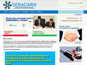 Sitio del SERACARH en Internet.