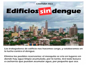 Campaña 2013 "Edificios sin Dengue".
