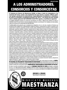 Solicitada del SOM del 1 de septiembre en el diario La Nacin.