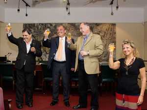 De Izq. a Der.: Los administradores Daniel Tocco, Miguel Angel Summa, Armando Caputo, Silvia Rodrguez Maceira.