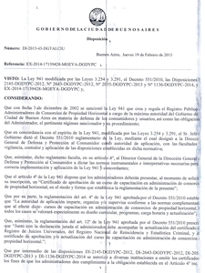 Disposicin Interna 45-2015-DGTALCIU del 19 de febrero de 2015.