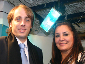 Juan Manuel Gallo y Gabriela Pilar Saldivia, coordinadora del Registro Público de Administradores porteño.