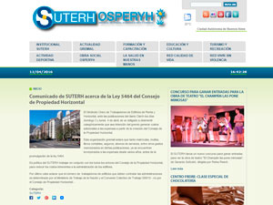 La desmentida la publicó el SUTERH en su sitio Web.
