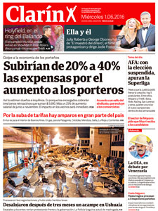 Tapa de Clarn del mircoles 1 de junio.