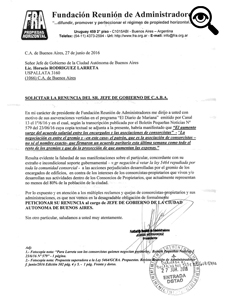 Copia de la carta distribuda por Fundacin Reunin de Administradores